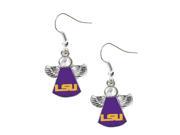 LSU Tigers NCAA Crystal Angel Wing Dangle logo Earring Set