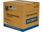 RG6 U Standard Shield 75 OMH AWG18 CCS Alumin Foil Shield 48x0.12mm Aluminum Braid 60% Coverage High Grade CMR CATV CL2 1000 Reel in Box White