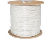 RG59 Siamese 1000 FT Wooden Spool White 1 20AWG Bare CopperCoaxial Cable with 95% Bare Copper Braid and 2 18AWG Stranded Power Cables Siamese PVC Jack
