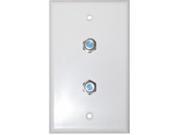 TV WALL PLATE WITH 2XF81 WHITE QTY 10