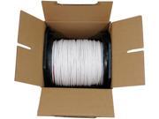 CAT6 UTP PLENUM 23 AWG TEST TO 550 MHZ CABLE 1000FT with BRAKE SYSTEM REEL IN BOX WHITE