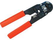 CRIMPER FOR RJ11 4P4C WITH BUILT IN STRIPPING AND CUTTER BLADE GRIP HANDLE