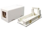 1 Port White Universal Surface Mount Biscuit Block Without Jack UL QTY 10