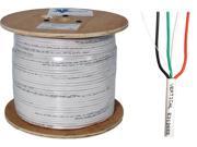 Audio Cable 16 AWG 4 Conductor Stranded 65 Strand PVC Outer Jacket 1000 Wooden Spool White