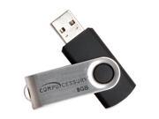 Compucessory 8GB Password Protected USB Flash Drive Black Aluminum