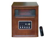 Global Air GD9315BCW 5 INFRARED QUARTZ HEATER WOOD CABINET AND