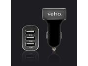 New Veho VAA010 Triple USB 5V 5.1A Car Charger