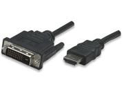 MANHATTAN 372527 HDMI Male to DVI D 24 1 Male Dual Link Black 15 ft.