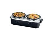 NutriChef PKBFWM26 Dual Pot Electric Slow Cooker Food Warmer Buffet Warming Server