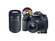 Eos 70d W/18-55mm,55-250 Lens(8546b002),software(50707)and 8gb Card