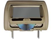 Tview 7 In Headrest Monitor with DVD Player Built in Speakers Remote Tan