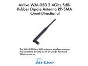 Airlive WAI 050 2.4Ghz 5dBi Rubber Dipole Antenna RP SMA Omni Directional