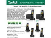 Yealink W52P X2 W52H X4 Cordless VoIP Phone PoE HD Voice and Base Unit