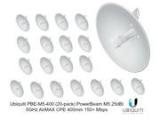 Ubiquiti PBE M5 400 20 pack PowerBeam M5 25dBi 5GHz AirMAX CPE 400mm 150 Mbps