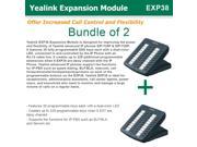 Yealink EXP38 Bundle of 2 Expansion Module Compatible Yealink T26P and T28P