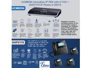 Grandstream UCM6204 IP PBX with 4 FXO GXP2170 4 UNITS IP Phone