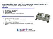 L Com HGLN CAT5 HP Indoor Base T Shielded CAT5 Lightning Surge Protector