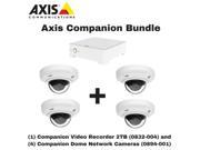 Axis Companion Bundle 0832 004 Video Recorder 2TB 4 0894 001 Dome Cameras