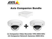 Axis Companion Bundle 0893 004 Video Recorder 4TB 2 0894 001 Dome Cameras