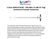 L Com HG914YE NF 900 MHz 14 dBi Al Yagi Antenna N Female Connector