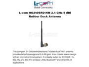 L com HG2405RD NM 2.4 GHz 5 dBi Rubber Duck Antenna N Male Connector