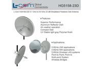 L Com HG5158 23D 5.1 GHz to 5.8 GHz 23 dBi Broadband Parabolic Dish Antenna