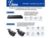 Bundle of 2 Grandstream GXV367_HD_36 IP Camera GVR3550 Network Video Recorder