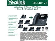 Yealink IP Phone SIP T40P 8 PACK 3 VoIP accounts HD voice PoE EHS support