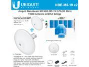Ubiquiti NBE M5 19 2 PACK Outdoor 5GHz Nanobeam M5 19dBi Antenna airMAX Bridge