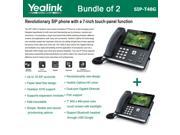 Yealink SIP T48G 2 UNITS 6 Line Ultra Elegant 7 inch IPPhone VOIP Bluetooth PoE