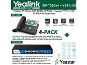 Yealink IP Phone SIP T29G 4 PACK 16 Lines Yeastar YST U100 IP PBX for Business