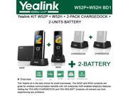 Yealink W52P IP DECT Phone W52H Cordless Handset 2PACK CHARGEDOCK 2PACK Battery