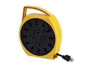 Extension Cord Reel Multi outlet Resettable Breaker Alert Stamping Pro 6000 25G