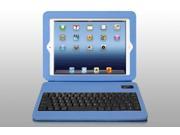 Bluetooth Folio Case with Built In Keyboard for iPad 2 3 4 Blue Refurbished