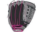 Wilson FLASH FP 115 Utility 11.5 Trap Web Leather Woven Fabric Pink Lightweight Flexible Hook Loop Wrist Closure For Fastpitch Softball