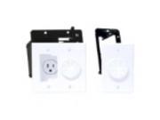 Midlite 2a5251 1g w Power port Recessed Receptacle Kit Wireport tm With Grommet White
