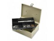 Sparco Products 15501 Cash Box w Latch Lock 7 Cmpmnts 11 x 7 3 4 x 4 3 4 Gray SPR15501