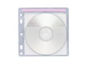 CD DVD Sleeves Hole Punched 100 PK White Clear