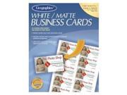 Geographics 46102 Business Card For Inkjet Laser Print 3.50 x 2 Recycled Matte 100 Pack White