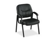 Guest Chair 26 x28 x35 1 2 Black Leather