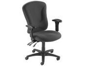 Lorell Accord Managerial Mid Back Task Chair Gray Polyester Gray Seat Black Frame