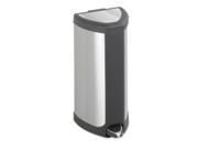 Safco Hands-free Step-on Stainless Receptacle, Stainless Steel - Saf9685ss