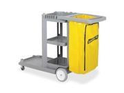 Janitors Cart 20 1 2 Wx40 Lx38 H Lt Gray Yellow