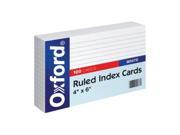 Oxford Ruled 4 x 6 Index Cards 100 Count White