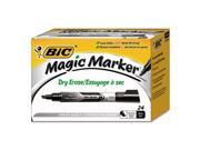 BIC GELITP241 BK Low Odor And Bold Writing Dry Erase Marker Chisel Tip Black 24 Pack