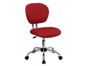 OIF NT4936 Slimline Swivel Tilt Task Chair Red with Chrome Base