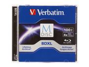 Verbatim Blu ray Recordable Media BD R XL 4x 100 GB 1 Pack Jewel Case