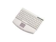 SolidTek KB 540U White USB Wired Mini Keyboard with Built in TouchPad