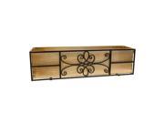 Panacea 24 Quatrefoil Window Box with Copper Finish Liner Black Frame