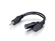 Comprehensive Stereo 3.5mm plug to Two Stereo Mini Jacks Audio Adapter Cable 6 inches